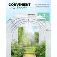 thumbnail image 2 of KING BIRD 15x6.6 ft Large Walk-in Greenhouse Heavy Duty Galvanized Steel Frame Tunnel Garden Plant, White, 2 of 7