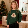 thumbnail image 2 of Chandail à Col Rond Imprimé pour Petits Enfants, Manches Longues, Chandail Confortable pour Filles, Haut à Capuche Décontracté, Tenue de Vacances Festive, Tenue à Capuche pour Petite Fille, Vêtements d'Été pour Bébé Garçon, Grande Fille, Vert Ani 6-7 Ans, 2 of 5
