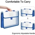 thumbnail image 4 of Dossier en Plastique A4, 3 Pcs Dossier Transparent en Polypropylène Porte-Documents, Enveloppe Extensible pour Documents avec Poignée, Poches Poly Premium avec Porte-Cartes de Visite, 4 of 5
