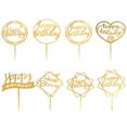 thumbnail image 1 of Miangastore Cake Toppers Golden 8Set 6.7x4.3in, 1 of 8