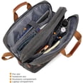 thumbnail image 4 of CoolBELL Multi-functional Canvas Travel Rucksack - Convertible to Backpack, Shoulder Bag, Messenger Bag. Fits 17.3 Inch Laptop. Business & Leisure for Men & Women. Dark Grey, 4 of 6