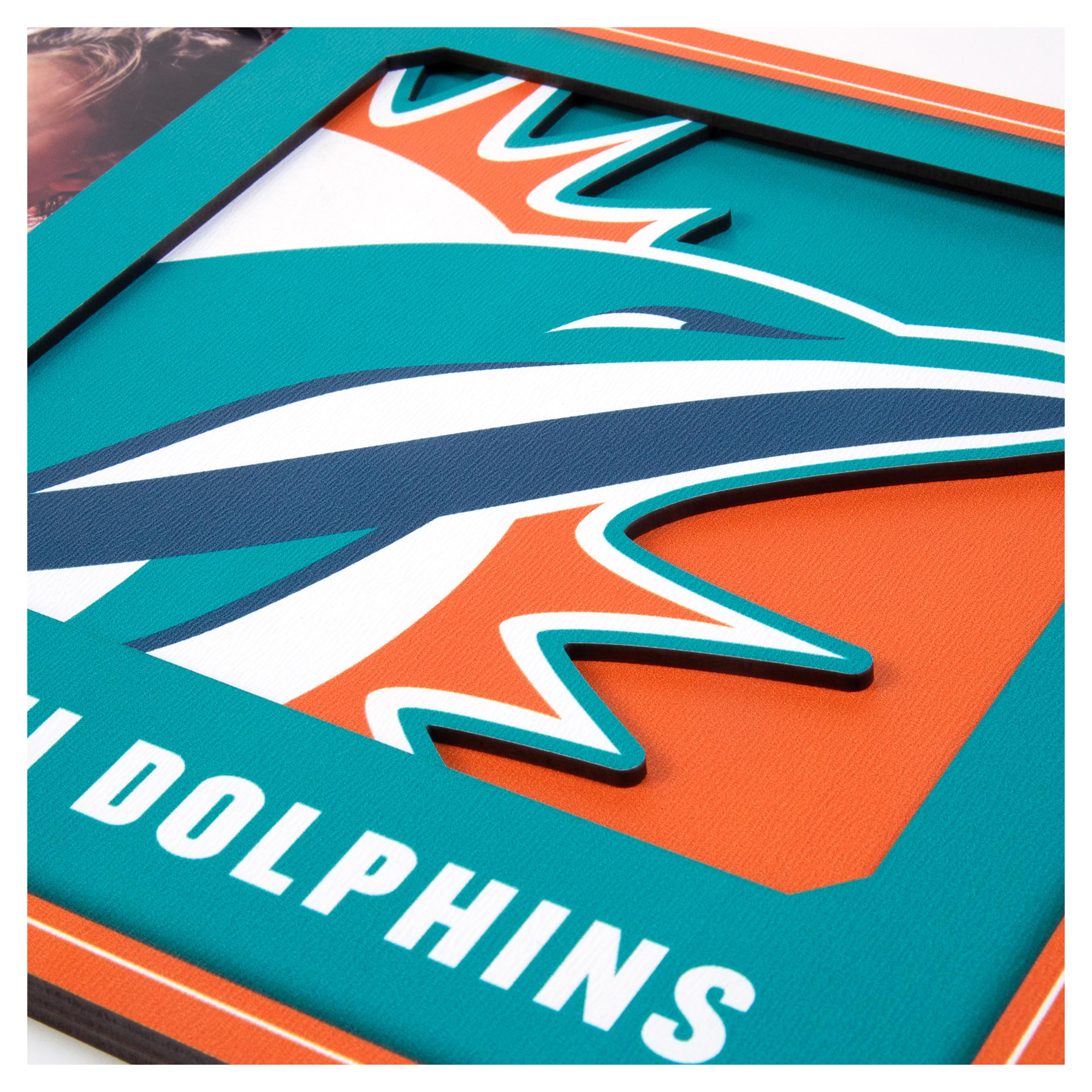 IDNA Miami Dolphins 3D Logo Series Picture Frame