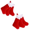 thumbnail image 2 of Billuyoard Calcetín colgante de Navidad de 6/10 Uds., adornos colgantes de Navidad, bolsas rojas, adorno colgante para árbol de Navidad, decoraciones de Kits de decoración para fiestas No.01 Billuyoard HA008837-01, 2 of 6