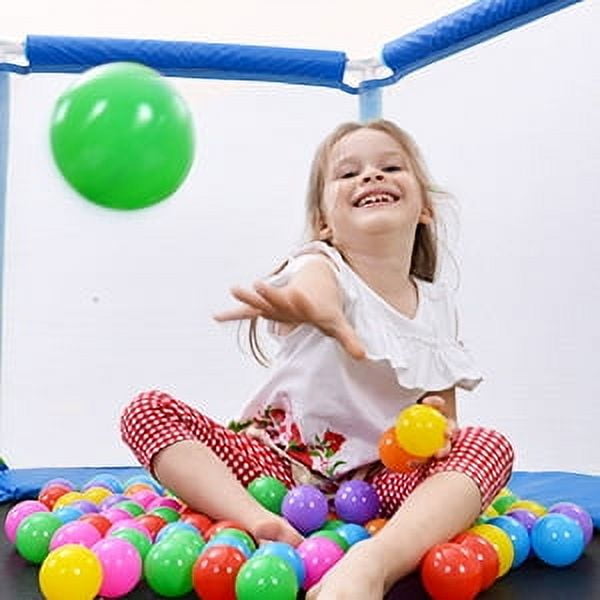 EUROCO 55" Mini Trampoline with Safety Enclosure Net, 4.5FT Indoor & Outdoor Toddler Trampoline with No-Gap Design, Small Trampoline for Kids Easy to Assemble