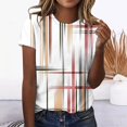 thumbnail image 1 of ICHUANYI Clearance Womens Casual Printing Pullover Round Neck Short Sleeve T-shirt Tops(White, M) ICHUANYI WER2023081404365, 1 of 4