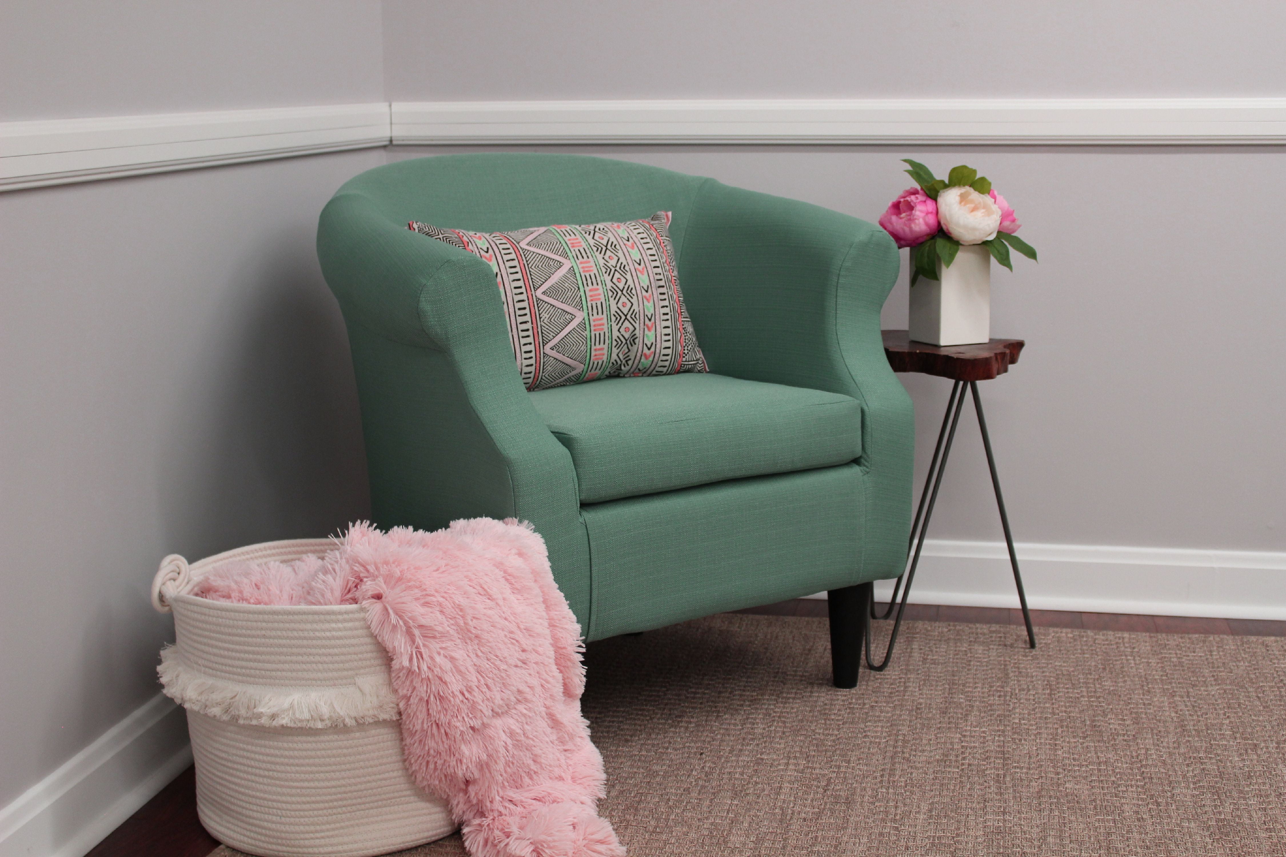 Fox Hill Trading Nikole Club Chair, Ocean Teal