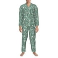 thumbnail image 3 of Wukai golf equipment Men's Long-Sleeve Pajama Set - Comfortable Sleepwear with Button-Down Shirt and Pants-Medium, 3 of 7
