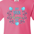 thumbnail image 4 of Inktastic My Yaya Loves Me with Hearts and Flowers Youth T-Shirt, 4 of 5