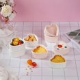 thumbnail image 4 of TEMOGU-4 pack 5oz Heart Shaped Ramekins Ceramic Bowl Bakeware for Souffle Creme Brulee Oven and Dishwasher Safe Baking Dishes Cute Pink Cookware for Kitchen, 4 of 4