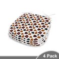 thumbnail image 2 of Cow Print Dining Chair Pad, Cow Skin Animal Abstract Spots Milk Dalmatian Barnyard Camouflage Dots, Water Resistant Pillow with Straps for Kitchen Seats, 4 Pieces Set, White Brown Black, by Ambesonne, 2 of 5