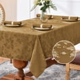 thumbnail image 1 of Romanstile Mantel rectangular de jacquard de otoño – Manteles decorativos con estampado floral de damasco impermeables, manteles de tela pesados para cenas/fiestas/vacaciones, 60 x 102 pulgadas, color, 1 of 4