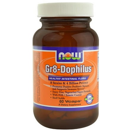 NOW Foods Gr8-Dophilus Healthy Intestinal Flora, 60 (Best Foods For Intestinal Health)