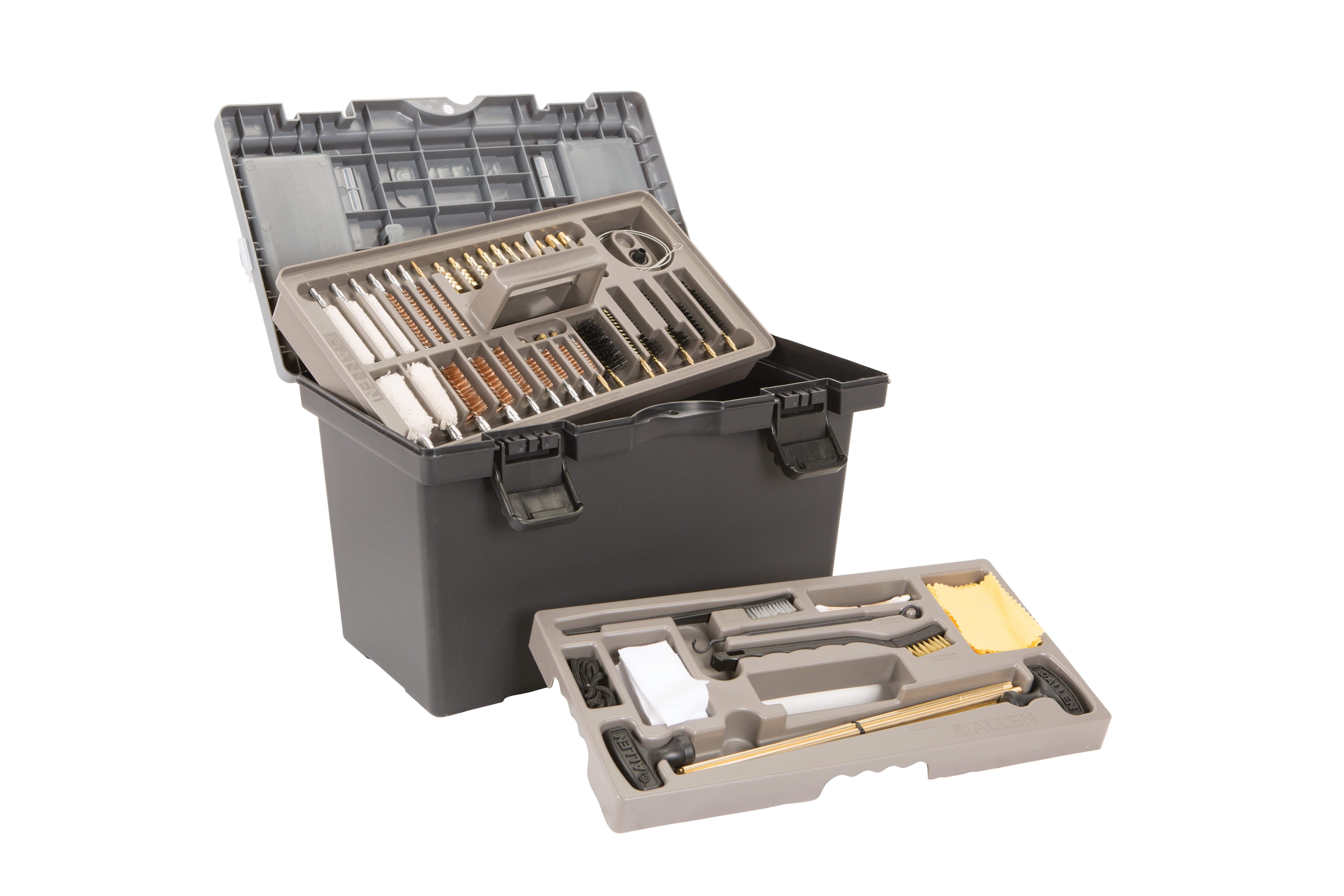 Allen Company Universal Tactical Weapon Gun Cleaning Kit Tool Box, 66