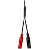 Livewire TRS(M)-Dual 1/4"(F) Y Cable 6 in.