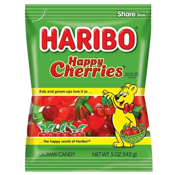 Gummi Candy, Happy Cherries, 5 oz. Bag (Pack of 12)