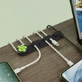 thumbnail image 4 of Aodebiao Self Adhesive Cable Clamp Strong Hold Wire Organizer for Desk Wall Socket Tangle Free Data Charger Headphone Cord Management ABS Plastic, 4 of 6