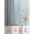 thumbnail image 6 of Starfish Summer Beach Sheer Curtains 72 Inch Length 2 Panels for Living Room, Coastal Ocean Wooden Sea Shell Voile Kitchen Curtain Set, Luxury Privacy Drapes Window Treatment for Bedroom, 6 of 7