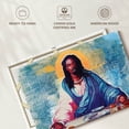 thumbnail image 6 of Elephant Stock Black Jesus I Wall Art - Horizontal Canvas Wall Art - Bedroom Wall Decor - Religion And Spirituality Canvas - Blue And Pink Decor - 12" x 8", 6 of 8