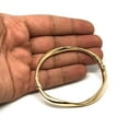 thumbnail image 3 of 10k Yellow Gold Diamond Cut Women's Bangle Bracelet, 7.5", 3 of 3