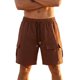 thumbnail image 2 of Ceisia Men's Linen-Like Casual Cargo Shorts with Elastic Drawstring Waist & Multi-Pocket Gifts, 2 of 9