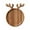 5.91Inch, variant on Christmas Dinner Plate, Reindeer Wooden Cheese Charcuterie Board Xmas Cookies Platter Wood Salad Charger Plates for Christmas Holiday Festive Serving Dish Decorative Round Dessert Trays, 5.91Inch