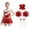 B Red, variant on Eandarui Girls Cheer Leader Dance Dress Uniform for Schoolgirl Sparkle Cheerleading Outfits with B Red 8