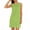 Green, variant on Qiopertar Women's Casual Polka Dot Sleeveless Dress Round Neck Side Slit Pullover Summer Beach Vacation Boho Flowy A-Line Dress, Red XL