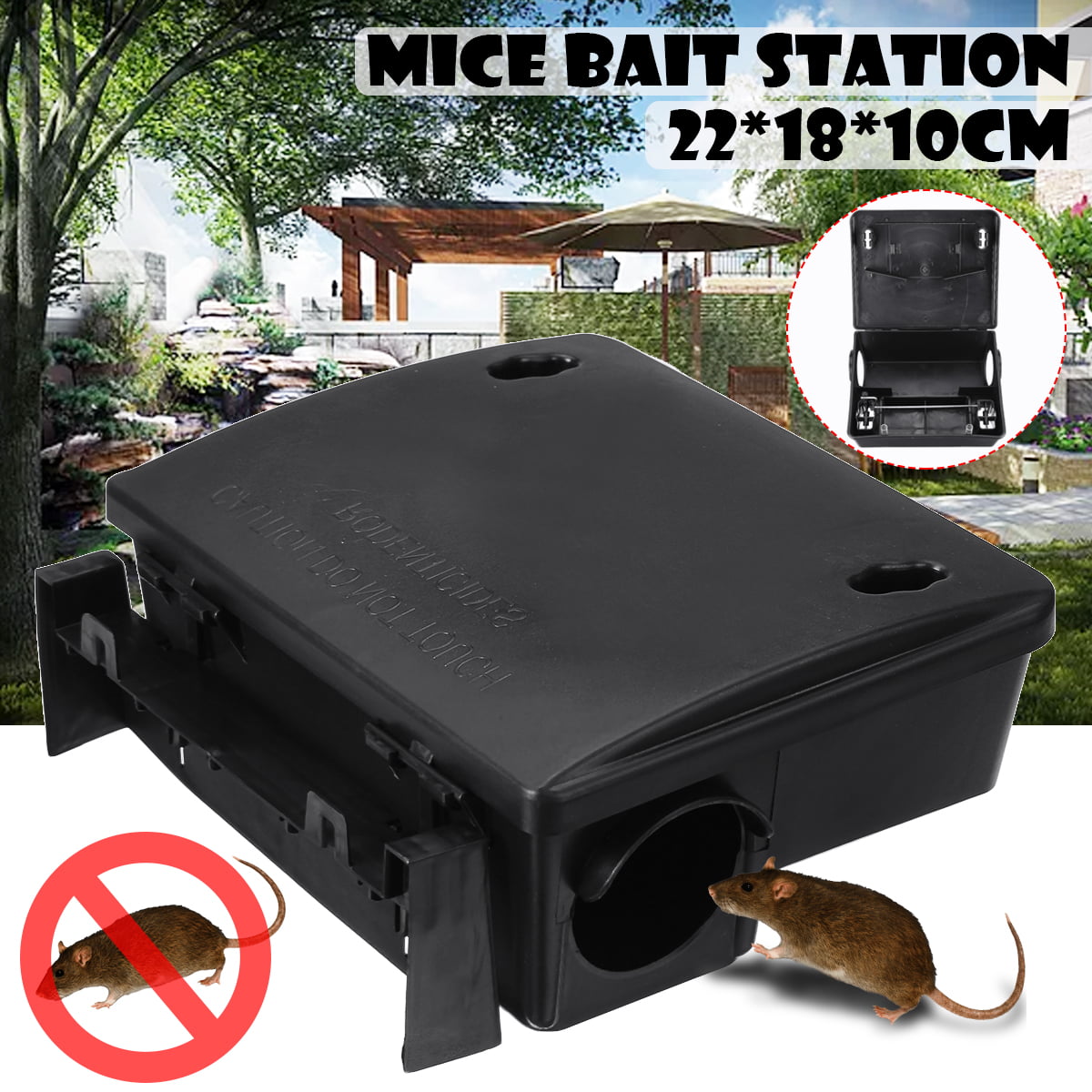 MOUSE BAIT STAIONS FOR MICE PEST CONTROL FULLY LOCKABLE WITH KEY 