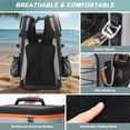 thumbnail image 4 of Large 52cans Cooler Backpack, Insulated, Waterproof, Leak Proof, 30L Large Capacity, 4 of 7