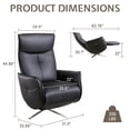 thumbnail image 2 of papajet Power Swivel Recliner Chair for Adults,Zero Gravity Electric Recliner for Living Room,Leather Black, 2 of 9
