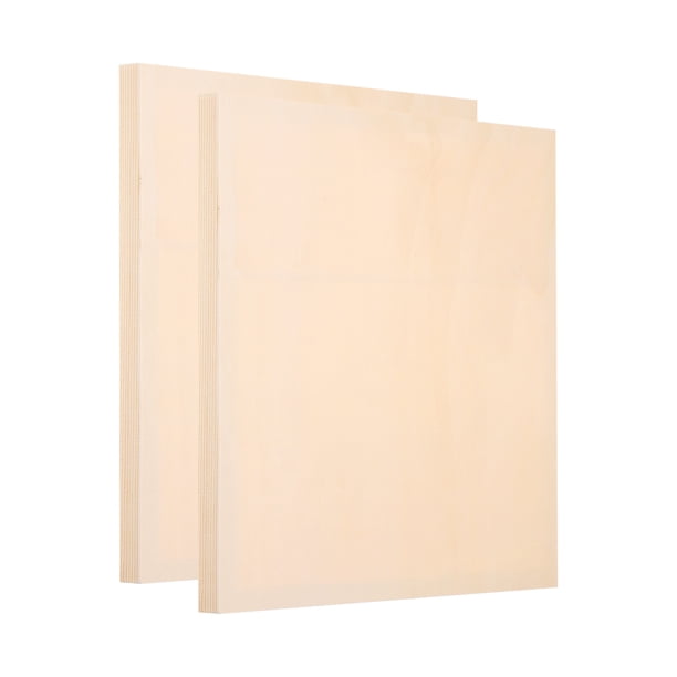 Uxcell 6 x 6 Inch Wood Panel Board, Unfinished Wood Canvas Square Wooden Deep Cradle Board for Painting Pouring 2 Pack