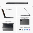 thumbnail image 5 of edaiser Swivel Keyboard Case for Apple iPad Pro 11 inch M5 2025, M4 2024 A3357 A3358 A3359 A2836 A2837 A3006; Wireless 360 Rotatable Cover with Pencil Holder, Multi-Touch Trackpad, Space Gray, 5 of 7