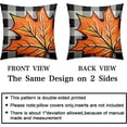 thumbnail image 6 of Fall Pillow Covers 18x18 Set of 2 Black and White Buffalo Plaid Checked Pumpkin Maple Leaves Fall Pillows Thanksgiving Decor Autumn Pillow Covers Home Decor for Sofa Couch, 6 of 6