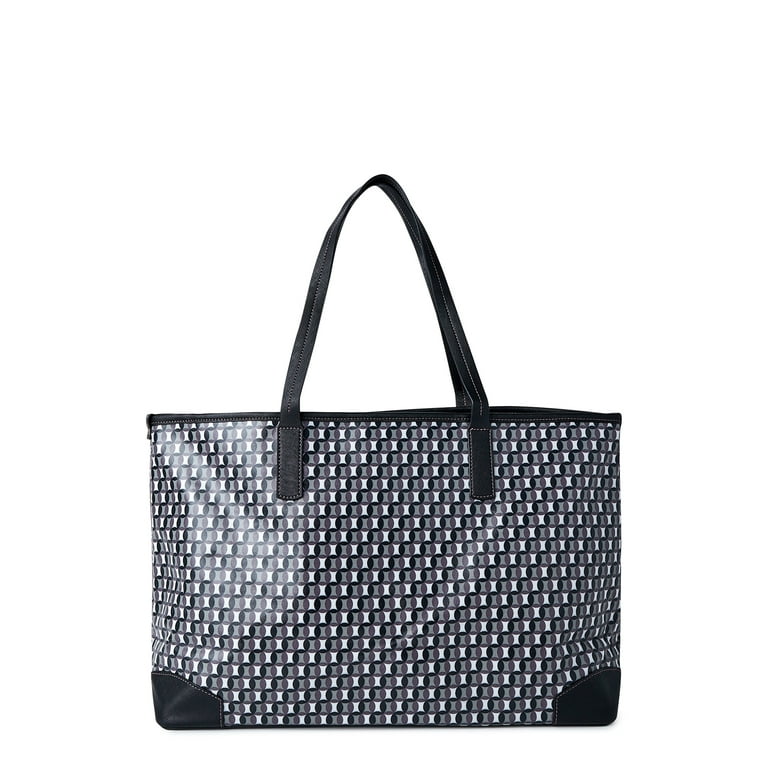 Time and Tru Women's Sustainable Signature Tote and Pouch Set