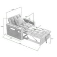 thumbnail image 2 of 3-in-1 Convertible Sleeper Chair Bed,Folding Sofa Bed with USB and Phone Stand,Single Recliner with Adjustable Backrest for Bedroom Apartment,Black, 2 of 10