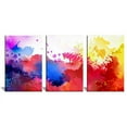 thumbnail image 2 of wall26 Canvas Print Wall Art Set Red, Blue &amp; Yellow Paint Splatter Explosion Abstract Shapes Illustrations Modern Art Bohemian Dramatic Multicolor for Living Room, Bedroom, Office - 24"x36&q, 2 of 4