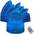 thumbnail image 2 of Sydney Opera House 3d Model Colorful Led Night Light Australia Classic Architectural Decoration Usb Table Lamp Popular Souvenir Ornament Gift, 2 of 5