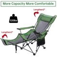 GVDV Camping Lounge Chair, Portable Camping Chair with Footrest