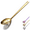 2.Gold, variant on ReaNea Silver Slotted Spoon, Stainless Steel Cooking Spoon, Kitchen Serving Spoon