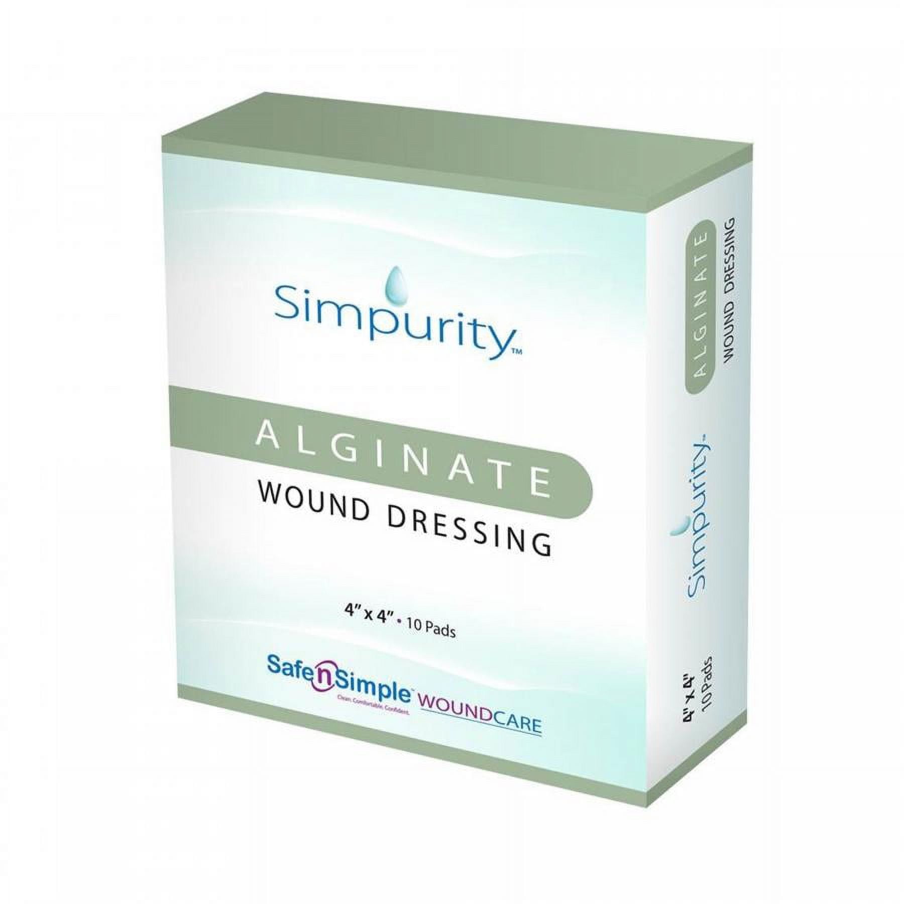 simpurity silver alginate wound dressing Simpurity Alginate Dressing, 2 x 2 Inch, 10 Count