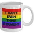 thumbnail image 2 of SpreadPassion Gay Gifts I Can't Even Think Straight Ceramic Coffee Mug 11 Oz - Unique Funny Mug Gift, 2 of 6