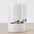 thumbnail image 3 of Cartoon Ceramic Toothbrush Holder, Domestic Pets Various Animals with Funny Expressions Humorous Cartoon Style, Decorative Versatile Countertop for Bathroom, 4.5" X 2.7", Multicolor, 3 of 4