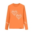 thumbnail image 3 of Yellow Girls Sparkle Long Sleeve Top, Heart Rhinestone Glitter Shirt for Kids, Stretchy Casual Party Top 2-14 Years,Size 7-8 T, 3 of 6