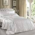thumbnail image 2 of Silk Luxury Satin Sheets Set with Fitted Sheet 16 Inch Deep Pocket,Bed Sheet Set for Living Room, 2 of 3