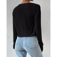 thumbnail image 4 of Women's Open-Front Cropped Knit Cardigan, Long Sleeve Lightweight Sweater, 4 of 5