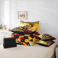 thumbnail image 6 of Manfei Cool Motorbike 7-Piece Twin Bedding,Checkered Pattern Bedding Comforter Set,Yellow,Black Reversible, 6 of 7