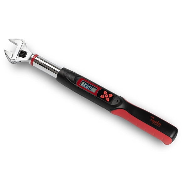 Tapha Tools Adjustable Digital Torque Wrench 19.9 to 99.5 ft-lbs (27-135 N-m) Torque Range, 5-27 mm Adjustable Jaw, LED and Buzzer Notification, Preset Memory, ISO 6789, Calibrated (DKA08N-T135CN)