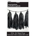 thumbnail image 2 of Tissue Paper Tassel Garland, 9 ft, Black, 1ct, 2 of 2