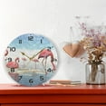 thumbnail image 6 of SKYSONIC Flamingo Painting Wall Clock 10 Inch Silent Non Ticking Round Clock Oil Painting Clock Easy to Read Clock for Living Room Bedroom Bathroom Home Decor, 6 of 7