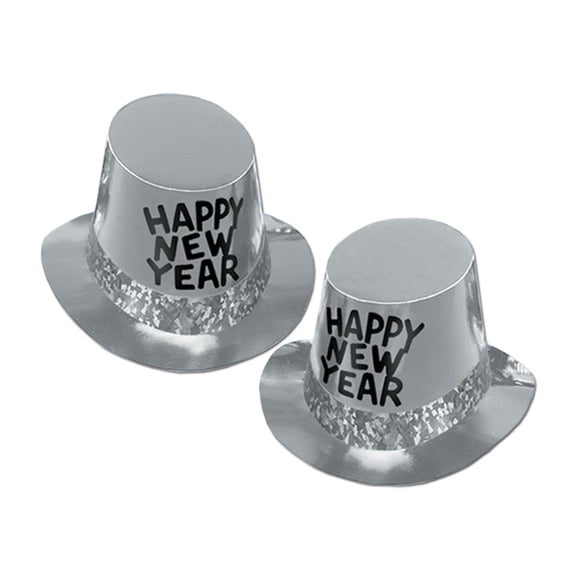25 Pack Beistle Platinum New Years Party Hi-Hat